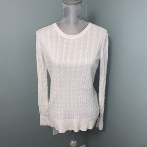 CALVIN KLEIN JEANS women’s size small thin white long sleeve sweater lightweight